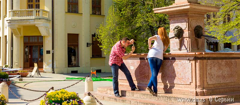 Сремские Карловцы, знаменитый фонтан Четыре льва